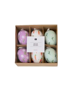 Pääsiäismuna 6kpl Rico Design - Purple, White & Green