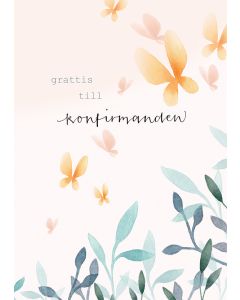 2-osainen kortti Henna Adel - Grattis till konfirmanden