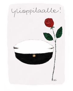 2-osainen kortti Sari's Artwork - Ylioppilaalle! Punainen ruusu