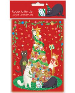 Joulukalenterikortti Roger la Borde - Kissojen joulu