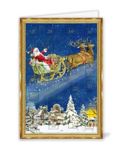 Joulukalenterikortti Quire - Joulupukin reki