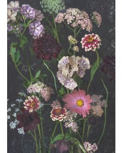 2-osainen kortti Kreetta Järvenpää - Oh August 2023 (Purppurat kukat)