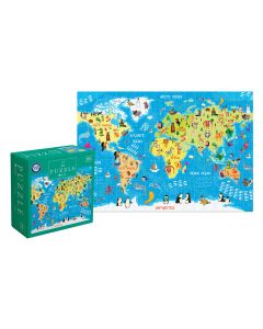 Palapeli 250 palaa Interdruk -Kids 5 World Map