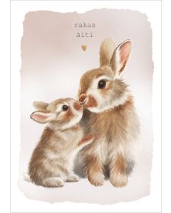 2-osainen äitienpäiväkortti Henna Adel - Rakas äiti, puput