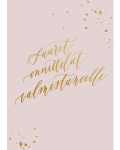 2-osainen kortti Kalligrafiastudio - Suuret onnittelut valmistuneelle