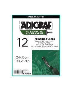 Adigraf linolevy pehmeä Medium 15x24cm vihreä, sis. 2levyä/arkki