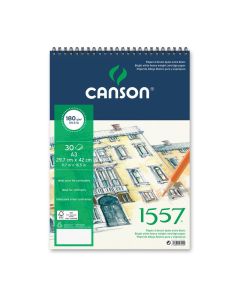 Canson 1557 180g A3 Kierre (30), piirustuslehtiö