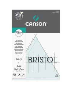 Canson Bristol Graphic 250g A3 (20), piirustuslehtiö
