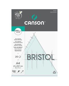 Canson Bristol Graphic 250g A4 (20), piirustuslehtiö