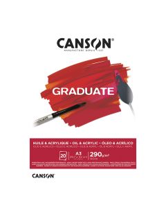 Canson Graduate Oil and Acrylic 290g A3 (20), Öljy ja akryylilehtiö