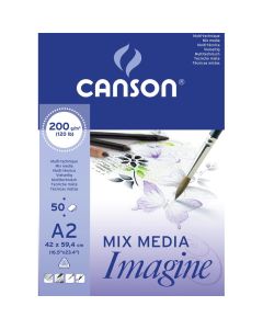 Canson Imagine 200g A2 (50) (42x59,4), akvarelli- ja monitekniikkalehtiö