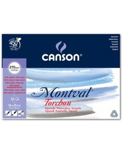 Canson Montval 270g Torchon 18x25 (12L1) Karkea, RG 807323 akvarellilehtiö