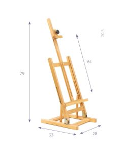 Classic Museo Ventoux Pöytäteline pyökkiä (100), Kork 79cm sokkeli 28x33cm max maalauspohja 60cm