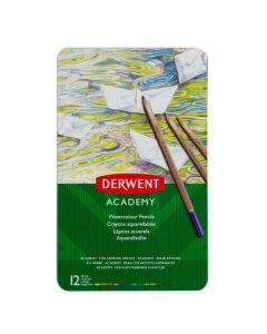Derwent Academy Watercolour 12, vesiliukoinen värikynälajitelma