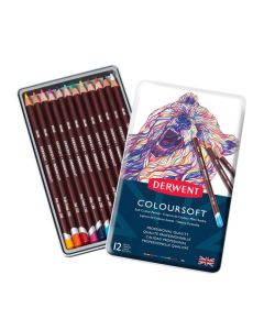 Derwent Coloursoft 12 värikynälajitelma
