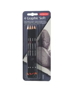 Derwent Graphic Soft 4, HB, 2B, 4B, 6B, lyijykynä blisteri