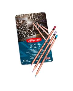 Derwent Metallic 12 värikynälajitelma