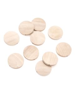 DPC Puiset litteät helmet 30mm 10kpl natural