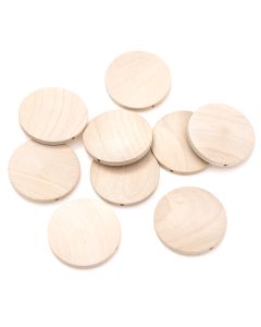 DPC Puiset litteät helmet 40mm 10kpl natural