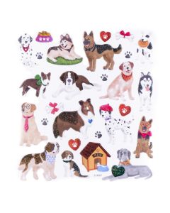 DPC tarra-arkki 15x17cm DOGS 27 kpl glitter