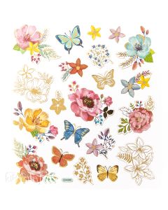 DPC tarra-arkki A5 21 kpl Kukat ja perhoset