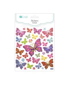 DPC tarra-arkki A5 35kpl Glitterperhoset