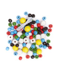 DPC Värilliset puuhelmet 100kpl voim värit