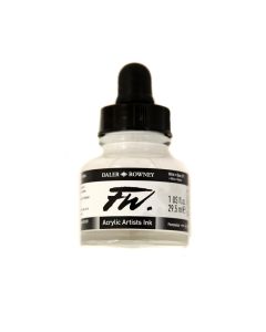 DR FW Acrylic ink 29.5ml 011 White, Taiteilijatasoinen muste