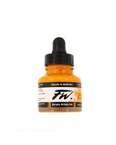 DR FW Acrylic ink 29.5ml 643 Indian yellow, Taiteilijatasoinen muste