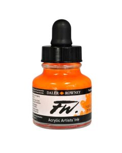DR FW Acrylic ink 29.5ml 653 Fluorescent orange, Taiteilijatasoinen muste