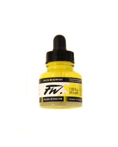 DR FW Acrylic ink 29.5ml 675 Process yellow, Taiteilijatasoinen muste