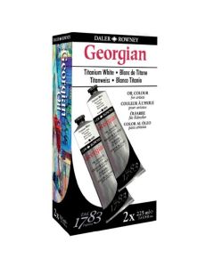 DR Georgian öljyväri tuplapakkaus 009 2x225ml, Titanium white öljyväri