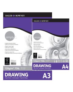 DR Simply piirustuslehtiö 120g A4 (50), 0