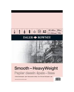 DR Smooth Heavyweight drawing 220g A3 (25) Sileä, 25 sivua