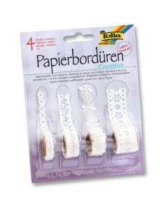 FOLIA Paperipitsiteippi Creative 4x1m valkoinen