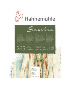 HM Bambu MixMedialehtiö 265g 24x32 (25) liimattu 2, 90% bambukuitua ja 10% lumppua, liimattu 2 sivulta