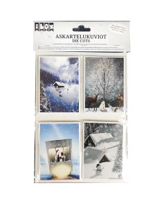 ILOX Askartelukuvio Joulumaisema 4x6kpl, joulu 21