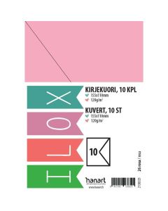 ILOX Kirjekuori 11x15,5cm 10kpl 120g 26 Roosa, Piikkipakkaus