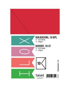 ILOX Kirjekuori 11x15,5cm 10kpl 120g 8309 Punainen, Piikkipakkaus