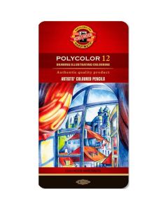 KOH Polycolor 12 värikynälajitelma, metallirasia