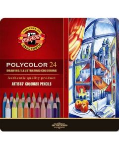 KOH Polycolor 24 värikynälajitelma, metallirasia