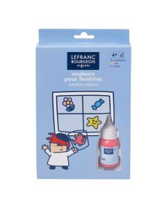 LB Ikkuna kalvoväri 4x35ml+1x60ml, kulta rajausväri + 20kpl aiheita