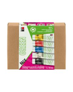 Marabu Green alkydimaalisetti basic 5x100 ml, kelt, pun, sininen, valk, musta