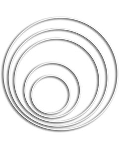 MEYCO Metallirengas 30cm valkoinen