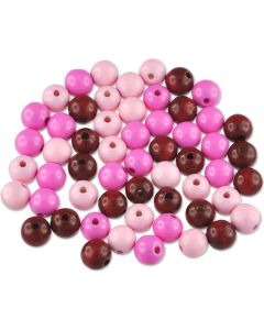 MEYCO Puuhelmimix 10mm 56kpl pinkin sävyt