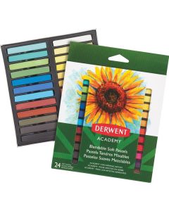 P. Derwent Academy Soft Pastels 24, Nelikulmainen, paksuus 9x9mm, pituus 65mm