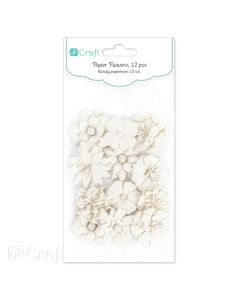 P. DPC Paperikukat 12kpl luonnonvalk laj, käsintehty