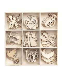 P. DPC Puukoristeet häät 45kpl, 0