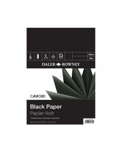P. DR Canford black paper lehtiö 150g A4 (30), 30 sivua, mustat sivut