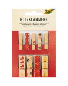 P. FOLIA puiset pyykkipojat 9kpl Joulu 1, 5 pientä, 4 isoa